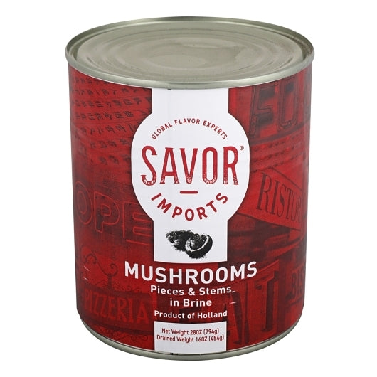 SAVOR IMPORTS MUSHROOM PIECES & STEMS, 24 - 16 OZ