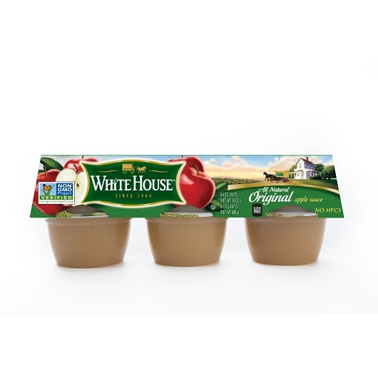 WHITE HOUSE REGULAR APPLESAUCE IN CUPS, 72 - 4 OZ