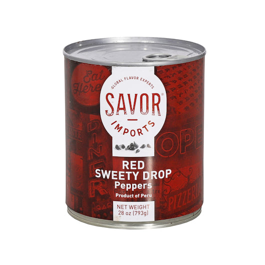 SAVOR IMPORTS RED SWEETY DROP PERUVIAN PEPPERS, 6 - 28 OZ