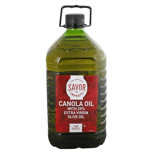 SAVOR IMPORTS CANOLA OIL WITH EXTRA VIRGIN OLIVE OIL (75/25), 6 - 1 GA