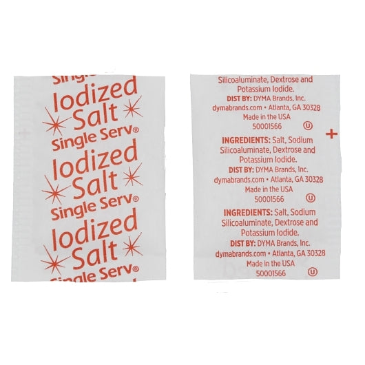 SINGLE SERV SALT PACKETS FLAT, 3000 - 0.75 GR