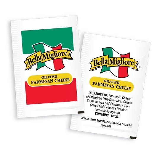 BELLA MIGLIORE PARMESAN CHEESE PACKETS, 200 -3.5 GR