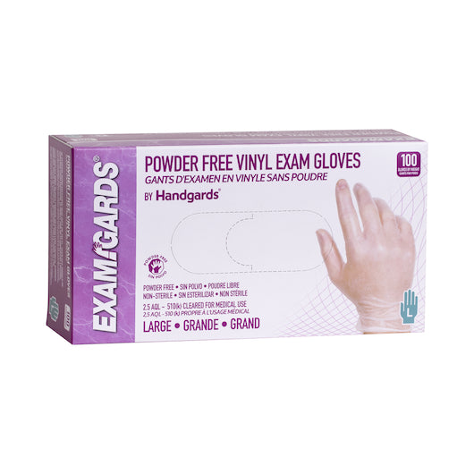 EXAMGARDS HANDGARDS POWDER FREE LARGE VINYL GLOVE, 10 - 100 - 100 EA