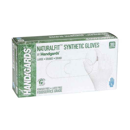 HANDGARDS NATURALFIT POWDER FREE LARGE SYNTHETIC GLOVE, 4 - 100 - 100 EA