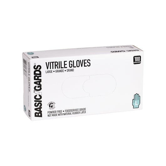 HANDGARDS BLACK POWDER FREE VITRILE GLOVES LARGE, 10 - 100 - 100 EA