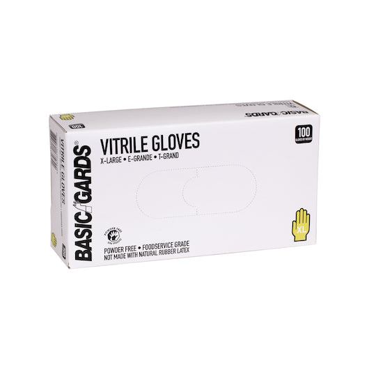 HANDGARDS BLACK POWDER FREE VITRILE GLOVES EXTRA LARGE, 10 - 100 - 100 EA