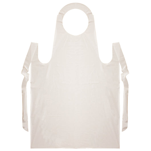 NEATGARDS MEDIUM DUTY SMOOTH WHITE POLY APRON, 1 - 100 - 100 EA