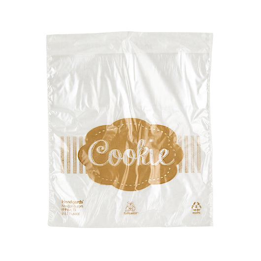 TUFFGARDS 5.5 INCH X 5.5 INCH HIGH DENSITY CLEAR SADDLE PRINTED COOKIE BAG, 1 - 2000 - 2000 EA