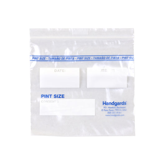 ZIPGARDS LOW DENSITY RECLOSEABLE PINT CLEAR FLAT STACK STORAGE BAG, 1 - 500 - 500 EA