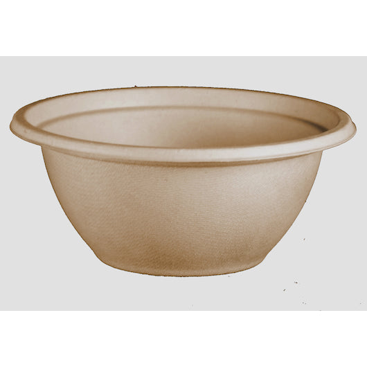 32 oz Bowls - Unbleached Plant Fiber - Compostable - Case of 500