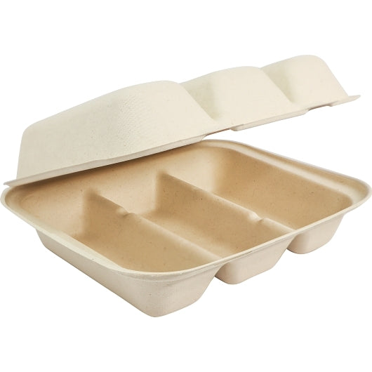 9x8x3? Fiber Taco Box, 3 Compt