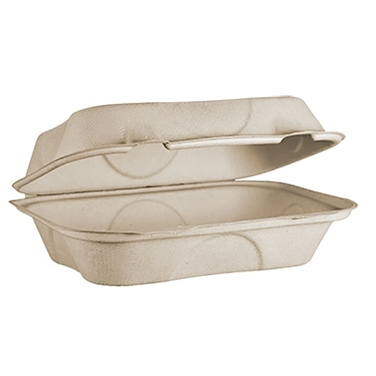 9x6x3? Hoagie Box - Unbleached Plant Fiber - Compostable