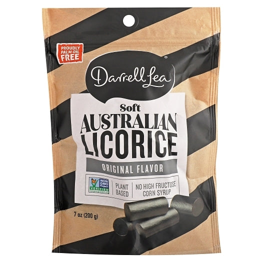 DARRELL LEA ORIGINAL BLACK SOFT EATING AUSTRALIAN LICORICE, 8 - 7 OZ