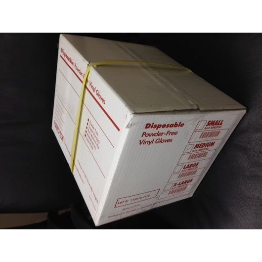 BOYD GLOVES LARGE POWDER FREE DISPOSABLE VINYL GLOVES, 10 - 100 CNT