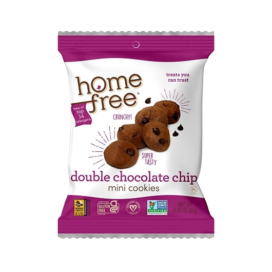 Double Chocolate Chip Mini Cookies, GF, Top 14 Free, 10/0.95 Oz., Tray