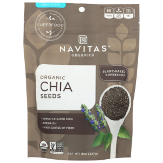 NAVITAS ORGANICS CHIA SEEDS, 12 - 8 OZ