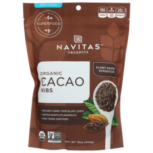 NAVITAS ORGANICS ORGANIC CACAO NIBS, 6 - 16  OZ