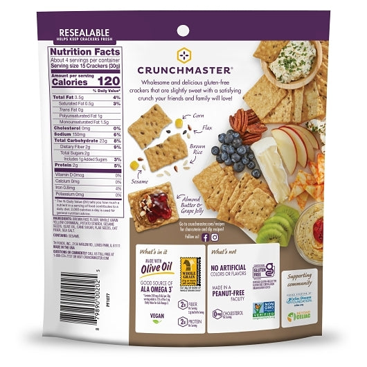 Crunchmaster Multi-Grain Crackers Sea Salt Case