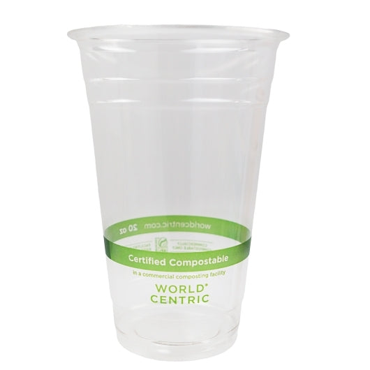 20 oz Cold Cup, Clear - Compostable