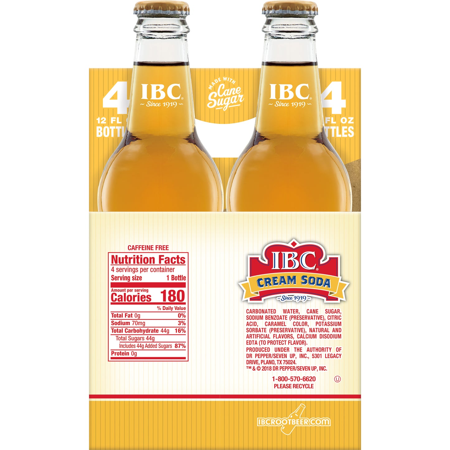 12OZ IBC CREAM SODA SUGR GLS 4PKX6