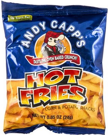 Andy Capp's Big Bag Hot Fries, 8 oz, 8 Pack