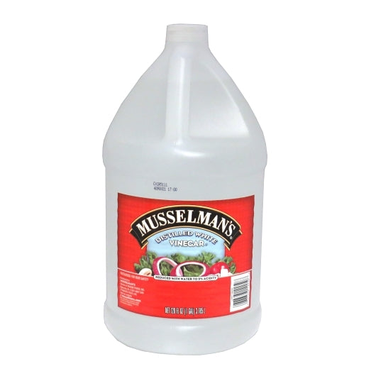 MUSSELMAN'S DISTILLED WHITE  VINEGAR - 4/128 Oz Round Plastic bottles