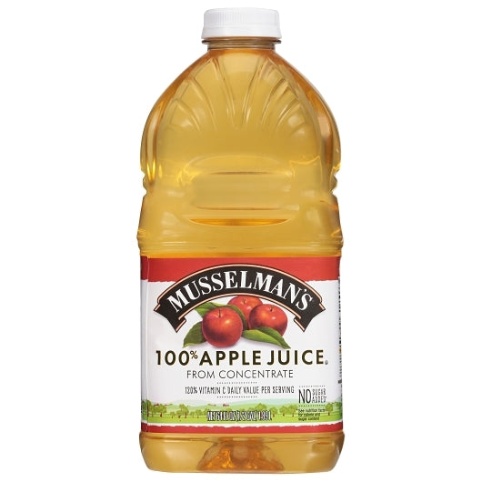 MUSSELMAN'S 100% APPLE JUICE From Concentrateand Fresh Apples - 8/64 Fl Oz
