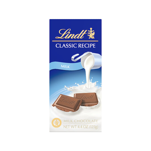 LINDOR CLASSIC RECIPE CHOCOLATE BAR MILK CHOCOLATE, 6 - 12 - 4.4 OZ
