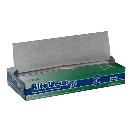 DIXIE(R) RITE-WRAP(R) DRY WAX LIGHT-WEIGHT DELI PAPER BY GP PRO (GEORGIA-PACIFIC), 12 X 10.75, WHITE
