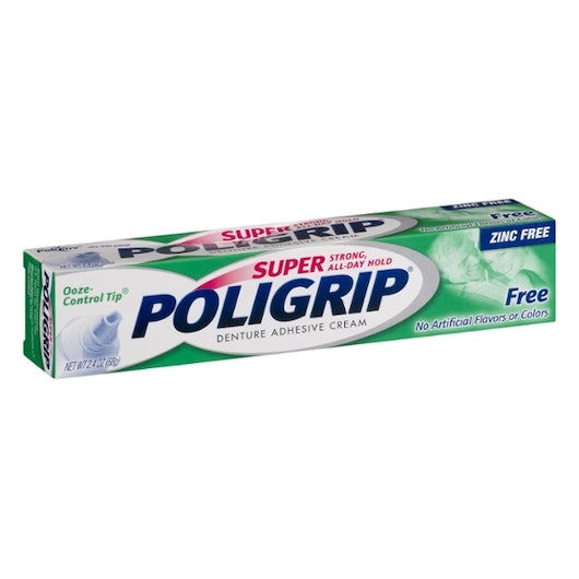 POLIGRIP FIXATIVES FREE CREAM, 4 - 6 - 2.4 OZ