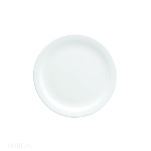 ONEIDA 6.375 INCH BUFFALO BRIGHT WHITE NARROWRIM PLATE, 1 - 36 EA