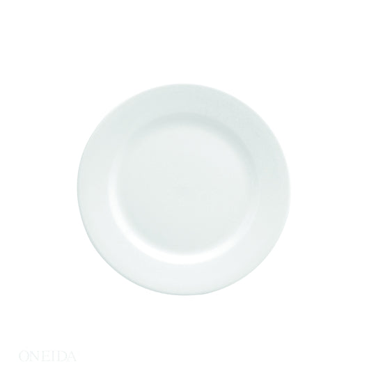 ONEIDA 7.125 INCH BUFFALO BRIGHT WHITE ROLLEDEDGE PLATE, 1 - 36 EA