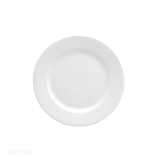 ONEIDA 10.5 INCH BUFFALO BRIGHT WHITE ROLLED EDGE PLATE, 1 - 12 EA