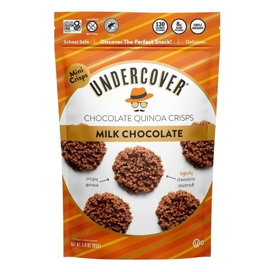 UNDERCOVER SNACKS MILK CHOCOLATE POUCH, 12 - 3 OZ