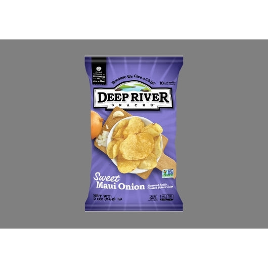 DEEP RIVER SNACKS SWEET MAUI ONION KETTLE POTATO CHIPS, 24 - 2 OZ
