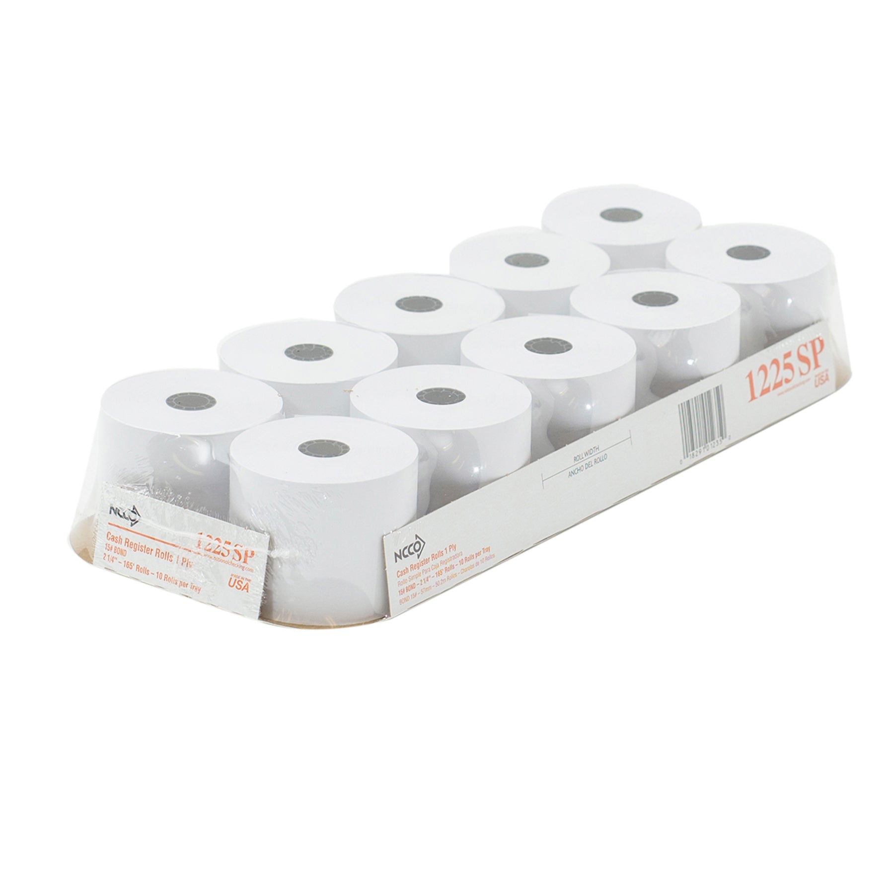 NCCO NATIONAL CHECKING TAPE REGISTER ROLL 2.25 WHITE IPL 1-40 ROLL, 1 - 40  RL