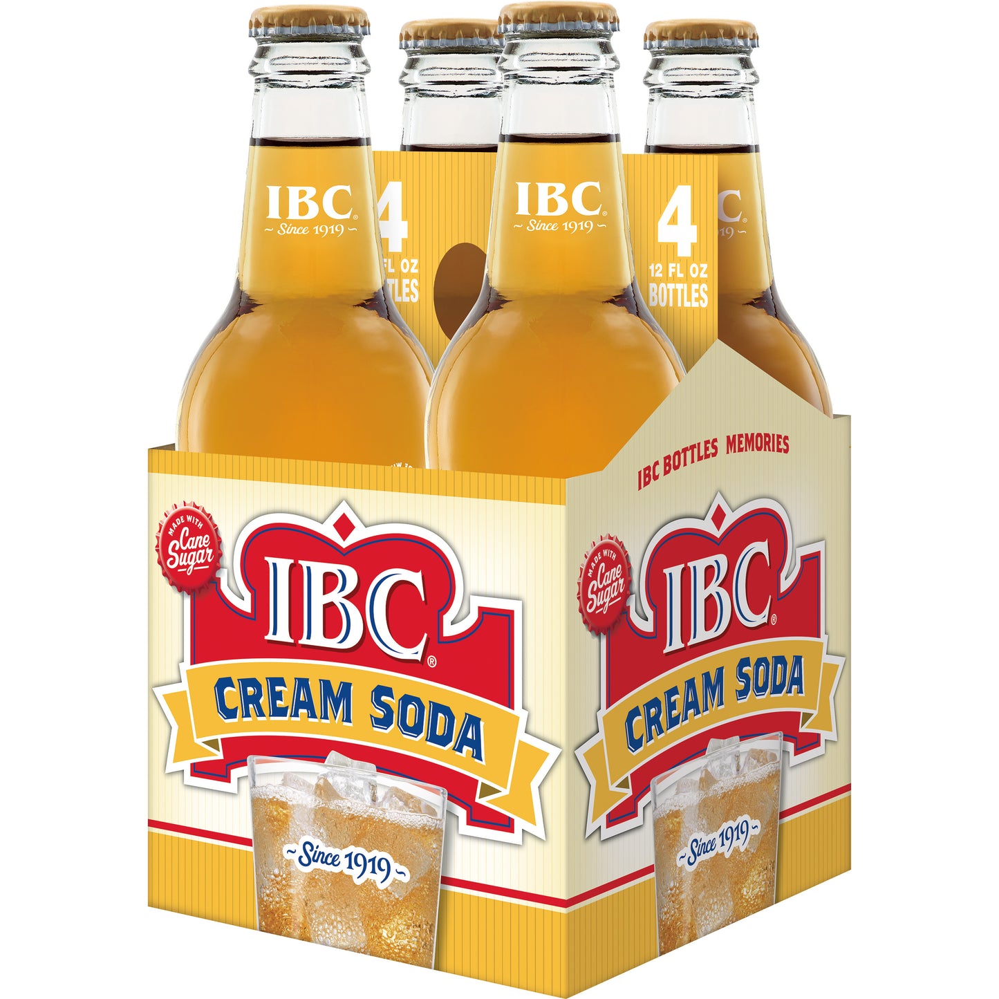 12OZ IBC CREAM SODA SUGR GLS 4PKX6