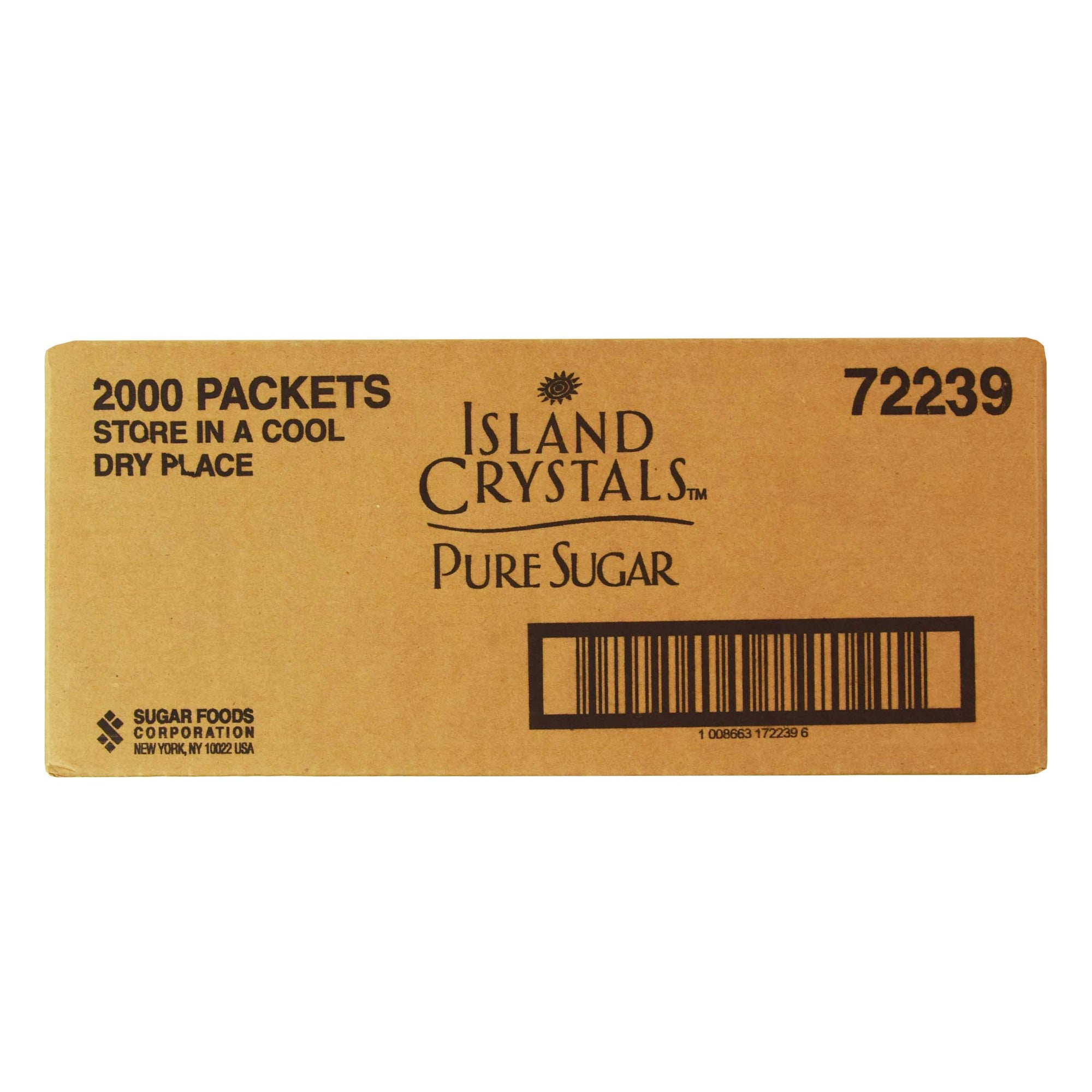 ISLAND CRYSTALS SUGAR PACKET 2 MIL, 2000 - 0.1 OZ