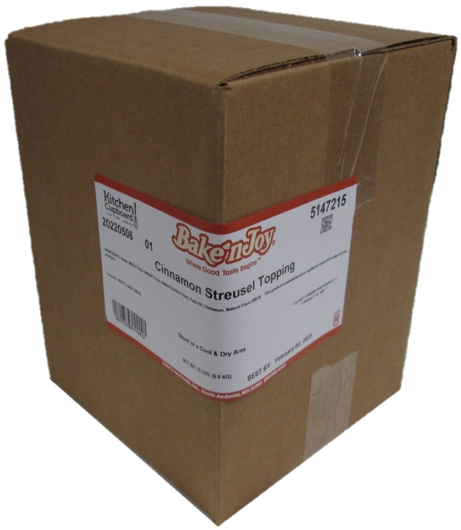BAKE'N JOY CINNAMON STREUSEL TOPPING BOX, 1 -15 LB