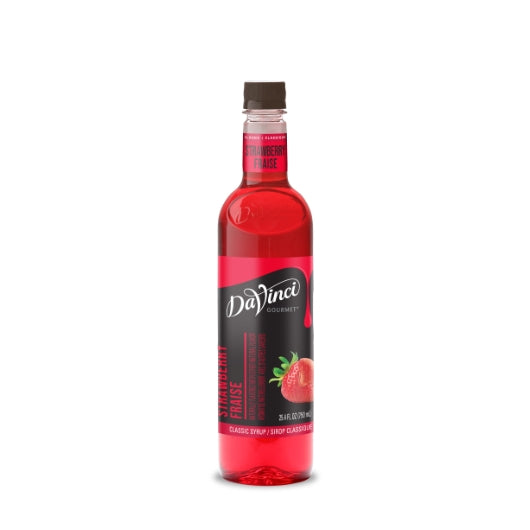 DAVINCI GOURMET STRAWBERRY FLAVORED SYRUP, 4 - 750 ML