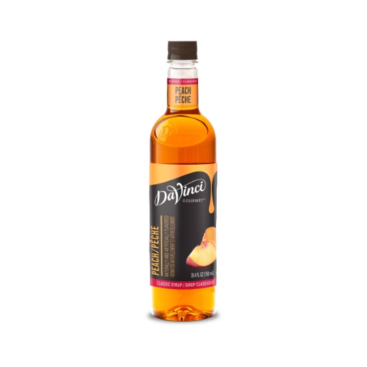 DAVINCI GOURMET SYRUP PEACH FLAVORED, 4 - 750ML
