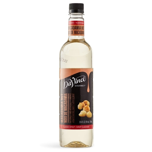 DAVINCI GOURMET MACADAMIA SYRUP, 4 - 750 ML