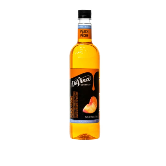 DAVINCI GOURMET SUGAR FREE PEACH SYRUP, 4 - 750 ML