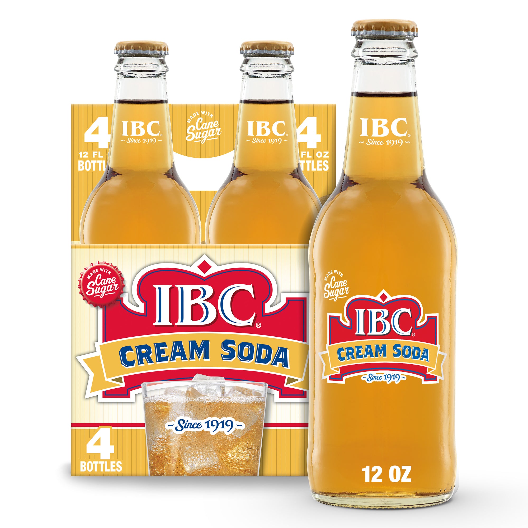 12OZ IBC CREAM SODA SUGR GLS 4PKX6