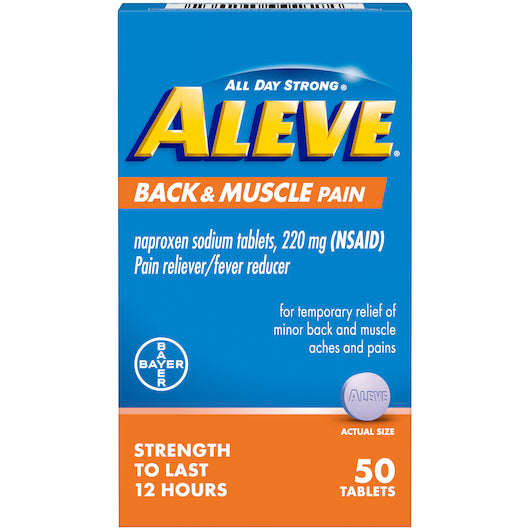 ALEVE BACK AND MUSCLE PAIN TABS 50CT 3DZ