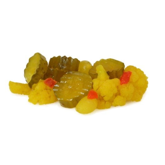 BAY VALLEY 1 GAL SWEET MIXED PICKLES 1/2 CRINKLE 232-280 COUNT-CASE OF 4