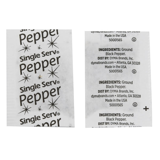 SINGLE SERV FLAT PEPPER PACKETS, 3000 - 300 -0.1 GR
