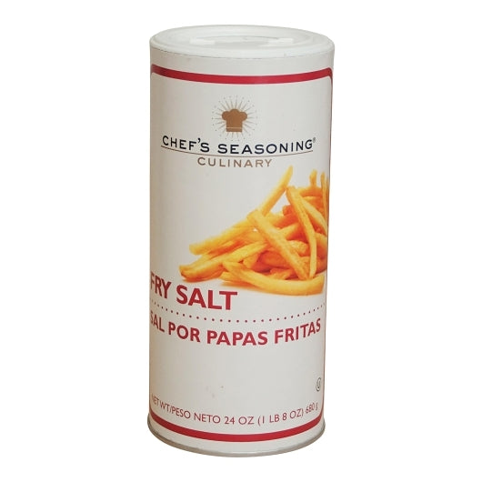 CHEFS SEASONING FRY SALT CANNISTER, 12 - 24 OZ