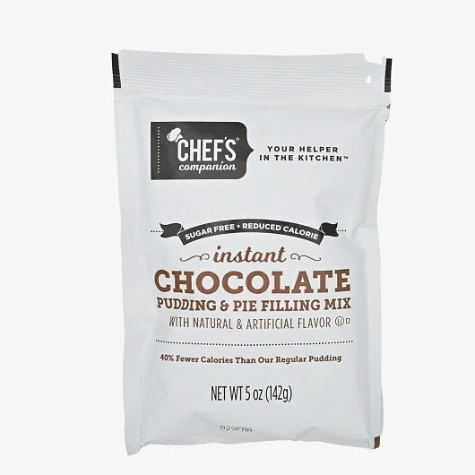 CHEFS COMPANION SUGAR FREE REDUCED CALORIES CHOCOLATE FLAVORED INSTANT PUDDING MIX & PIE FILLING, 12