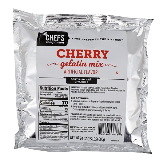 CHEFS COMPANION CHERRY GELATIN, 12 - 24 OZ